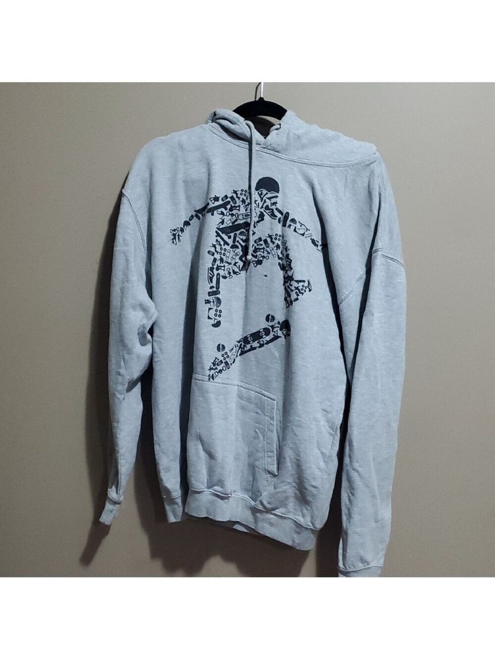 Gray Graphic Hoodie Size Large